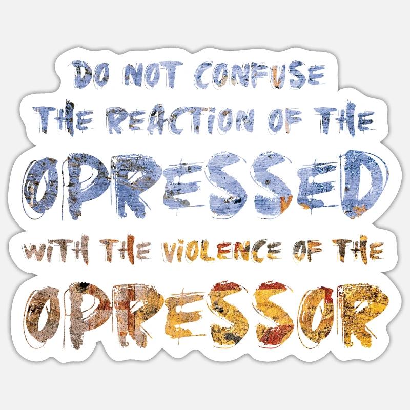 Phrases de résistance - Sticker taille S (10 x 10 cm) - blanc mat