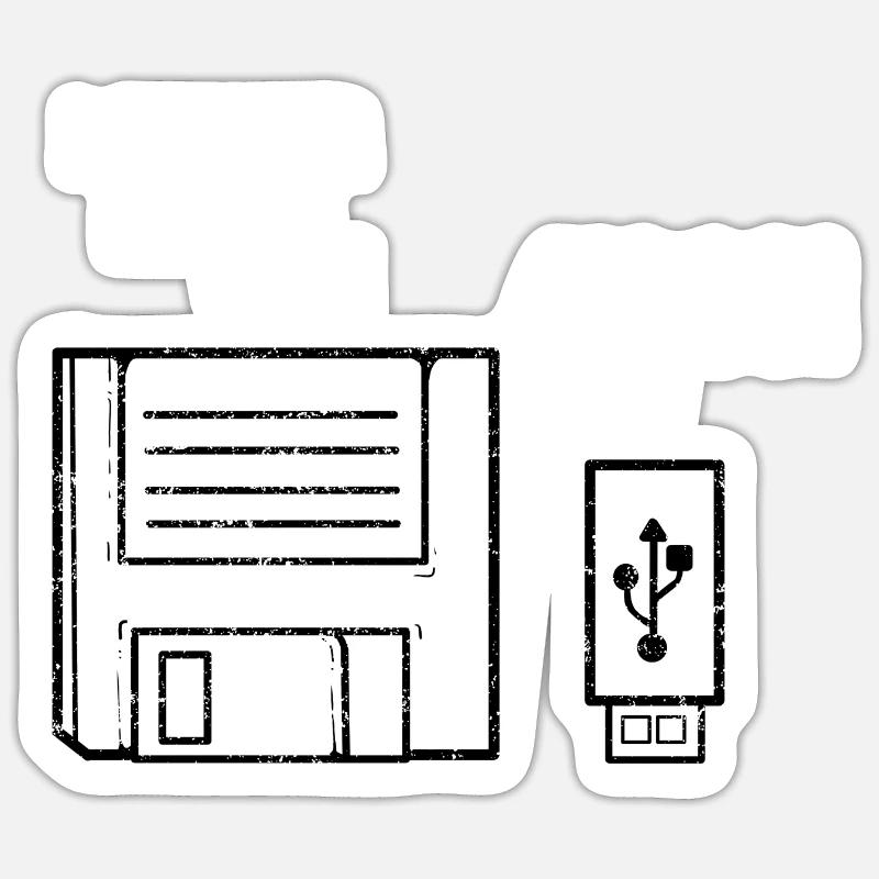 IT Programmer Im Your Father Diskette Sticker size S (10 x 10 cm)