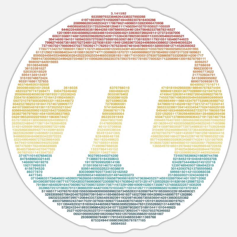 Pi jour parce que nous aimons pi Sticker taille S (10 x 10 cm)