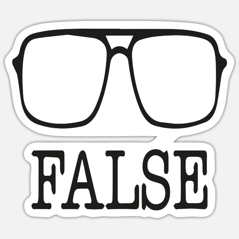 False Shirt, False T-shirt, False Tee Sticker size S (10 x 10 cm)