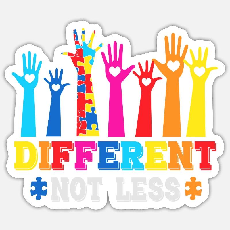Different Not Less Sticker size S (10 x 10 cm)