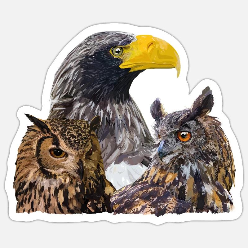 Rapaces - Sticker taille S (10 x 10 cm) - blanc mat