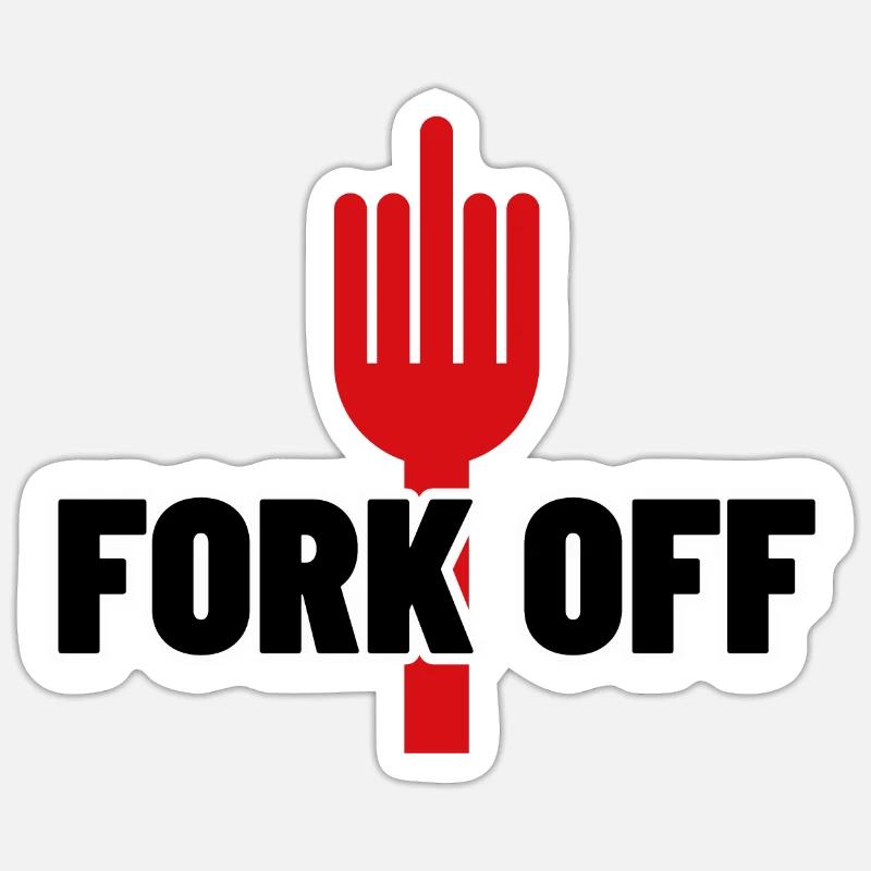 FORK OFF Sticker size S (10 x 10 cm)