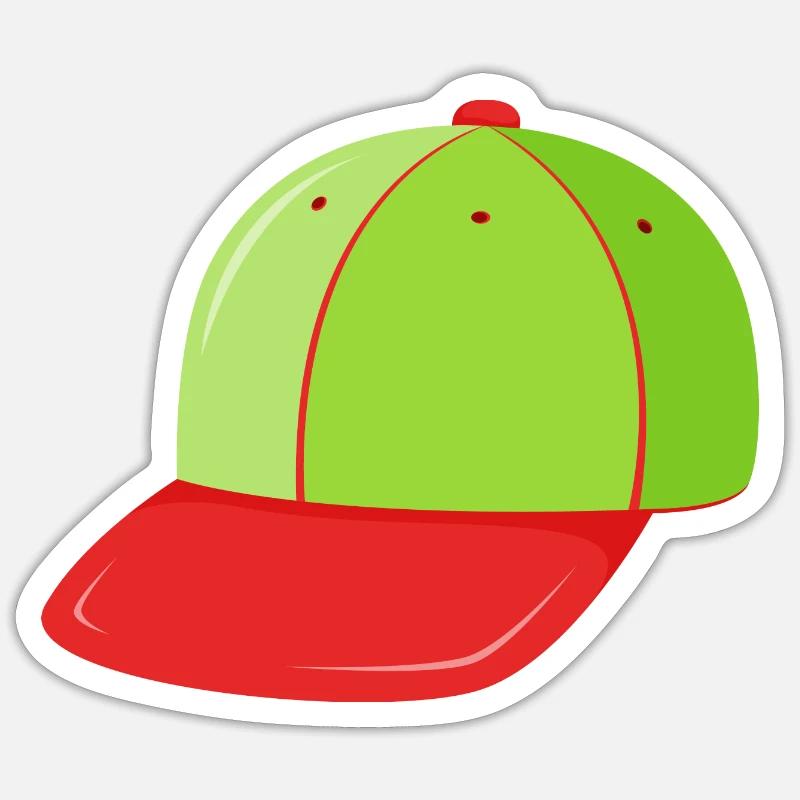 Baseball Cap Kinder - Sticker Größe S (10 x 10 cm) - Mattweiß