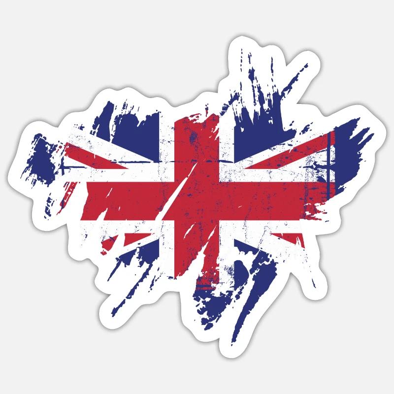 british flag - Sticker size S (10 x 10 cm) - white matte