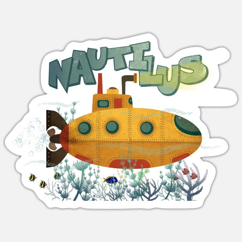 Nautilus - Sticker Größe S (10 x 10 cm) - Mattweiß