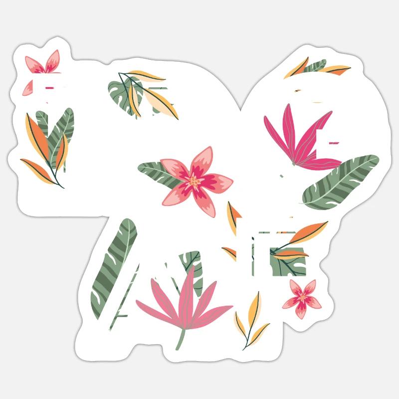 IDGAF Tropical - Sticker size S (10 x 10 cm) - white matte