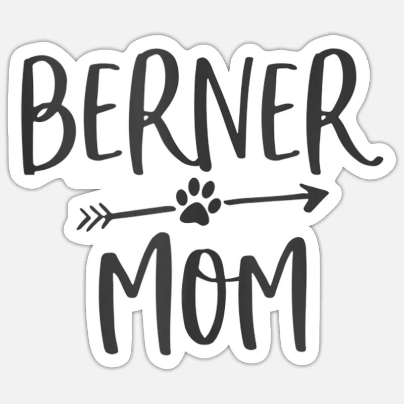 Bernese mom - Sticker size S (10 x 10 cm) - white matte