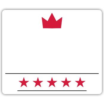 Sternekoch - Sticker Größe S (10 x 10 cm) - Mattweiß - Vorne