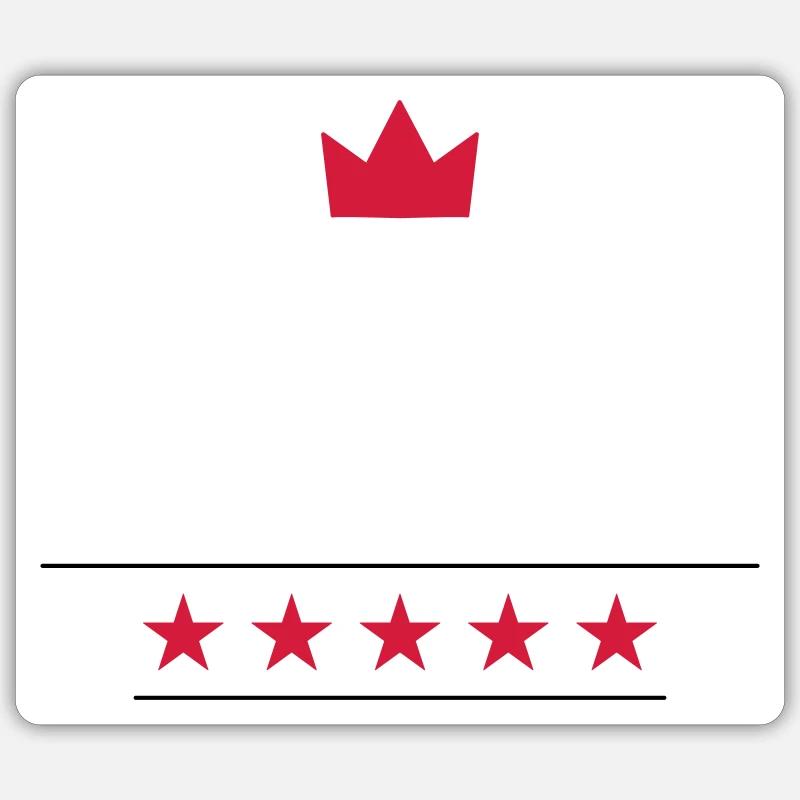 Chef étoilé - Sticker taille S (10 x 10 cm) - blanc mat