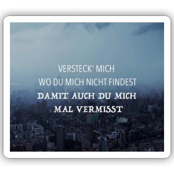Ich will nur - Philipp Poisel - Sticker Größe S (10 x 10 cm) - Mattweiß - Vorne