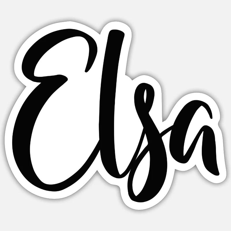 Elsa - Sticker size S (10 x 10 cm) - white matte