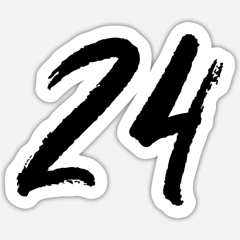 24 - Sticker Größe S (10 x 10 cm) - Mattweiß