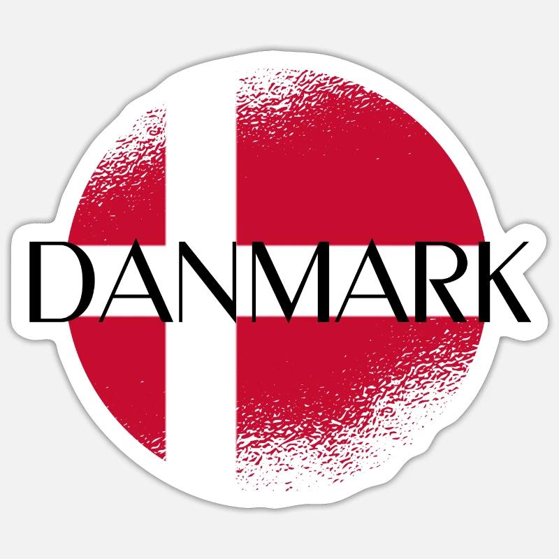 Danmark - Sticker Größe S (10 x 10 cm) - Mattweiß