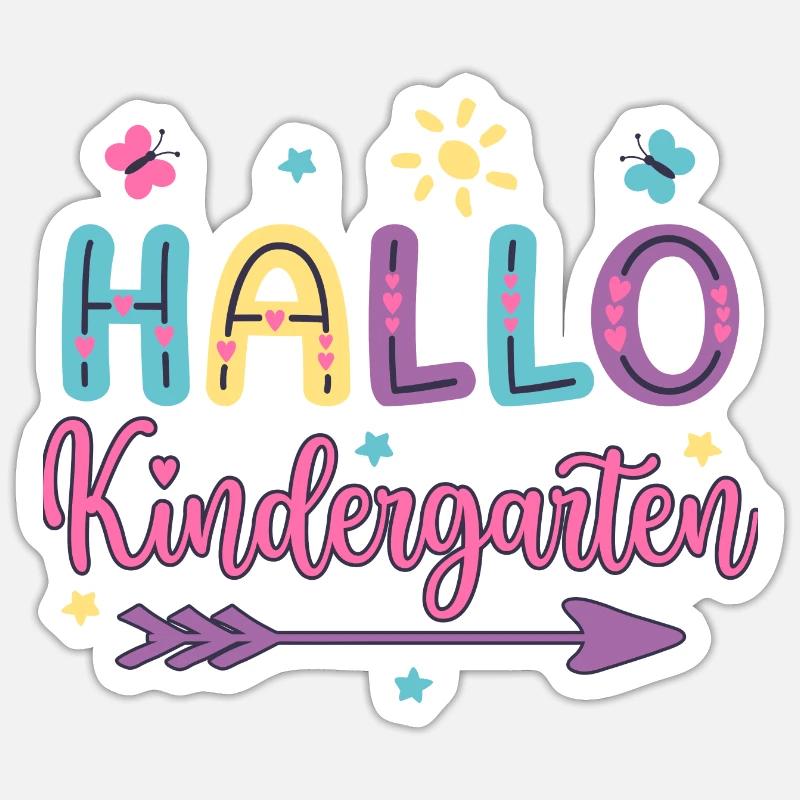 Kita Kindergarten Anfänger Geschenkidee - Sticker Größe S (10 x 10 cm) - Mattweiß