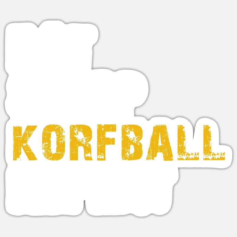 manger dormir Korfball - Sticker taille S (10 x 10 cm) - blanc mat