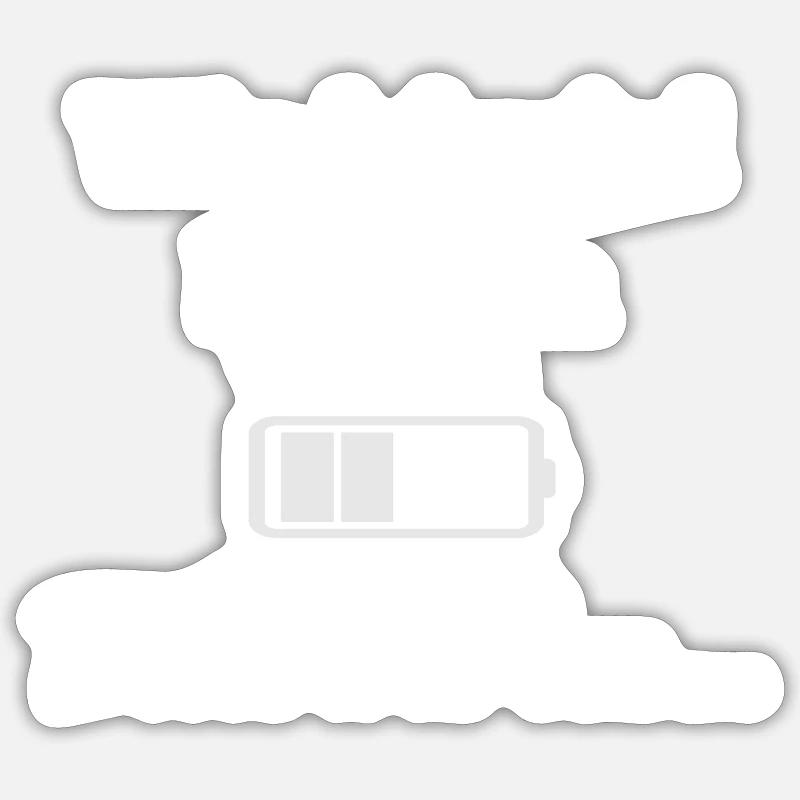 windel wird beladen weiß - Sticker Größe S (10 x 10 cm) - Mattweiß
