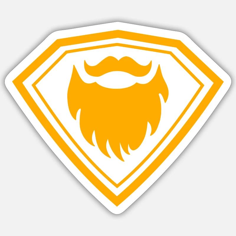 Logo classique de Beardman - Sticker taille S (10 x 10 cm) - blanc mat