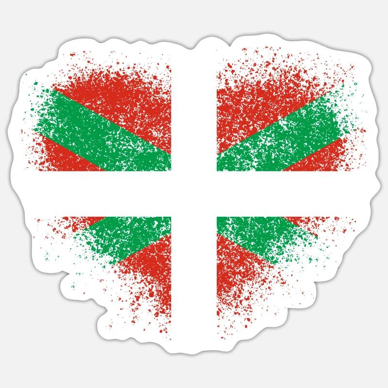 Baskenland - Sticker Größe S (10 x 10 cm) - Mattweiß