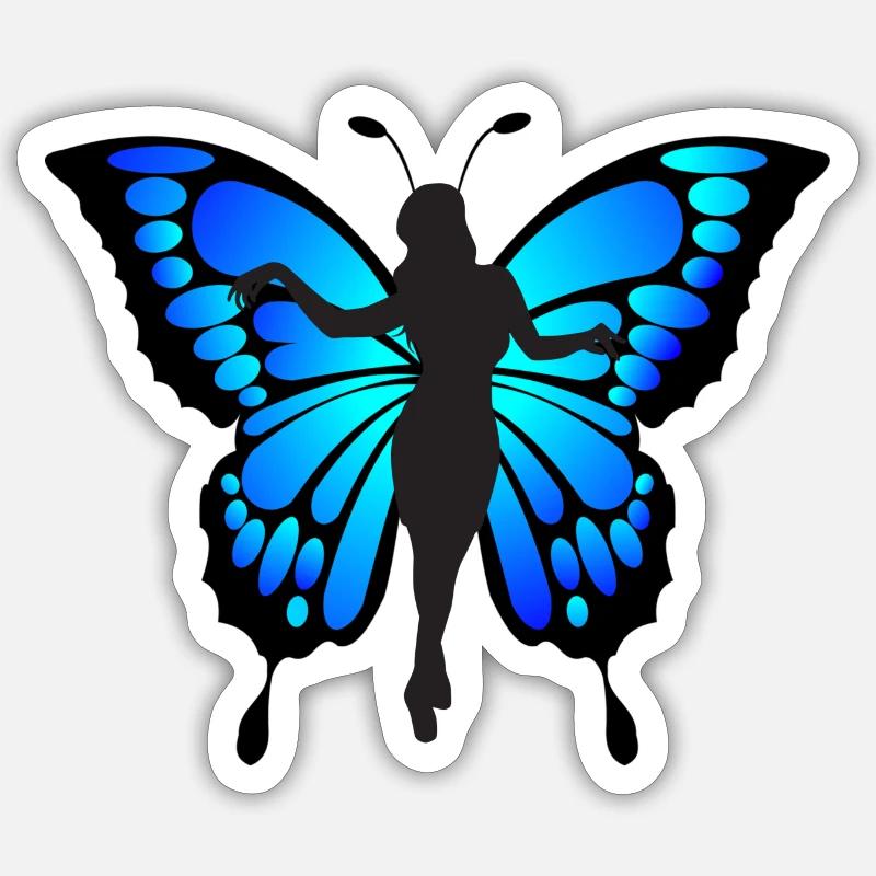 Papillon D’Azoul Sticker taille S (10 x 10 cm)