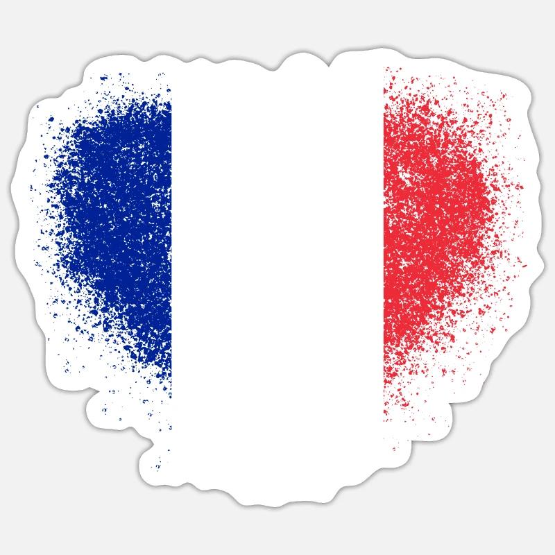 Frankreich - Sticker Größe S (10 x 10 cm) - Mattweiß