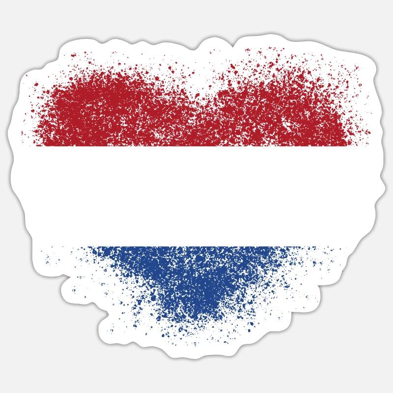 Pays-Bas - Sticker taille S (10 x 10 cm) - blanc mat