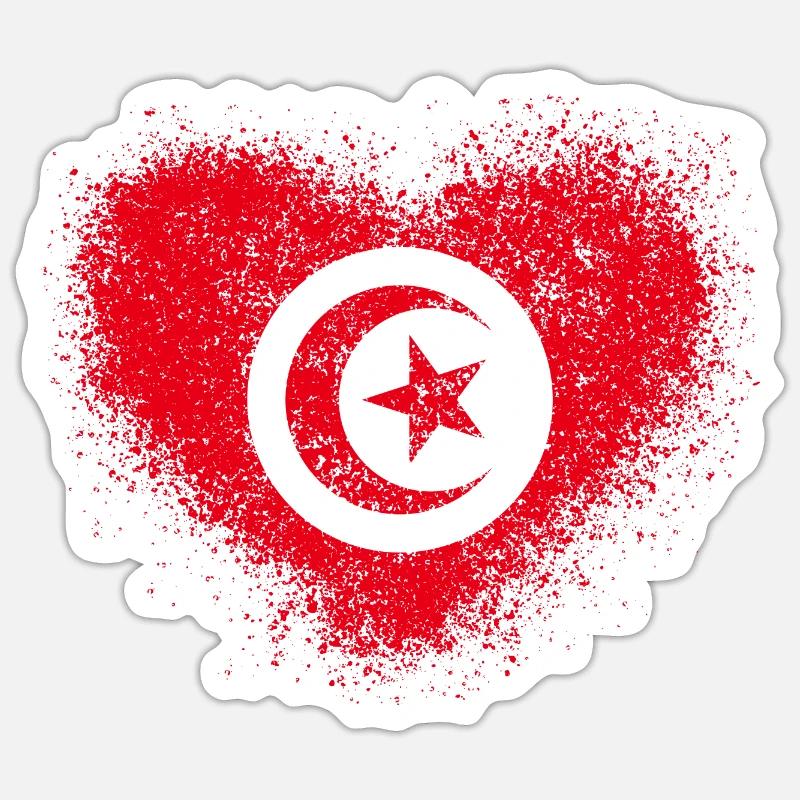Tunisia - Sticker formato S (10 x 10 cm) - bianco opaco