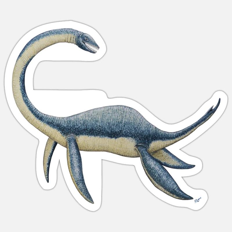 Dinosaure Plesiosaurus Sticker taille S (10 x 10 cm)