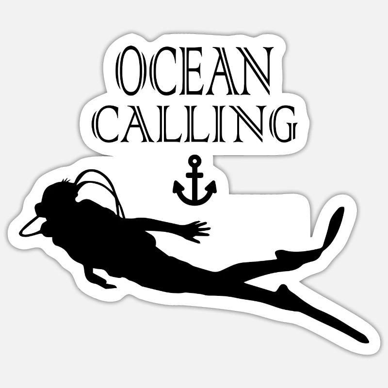 Diving Dive plonger Sticker taille S (10 x 10 cm)