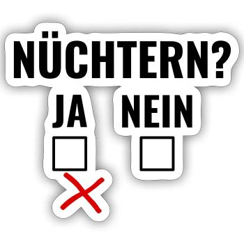 Saufen Bier Party Alkohol besoffen betrunken Feier - Sticker Größe S (10 x 10 cm) - Mattweiß - Vorne