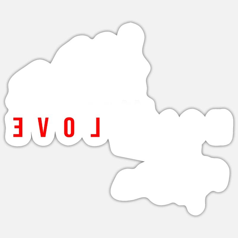 Plongée LOVE Evolution comme cadeau - Sticker taille S (10 x 10 cm) - blanc mat
