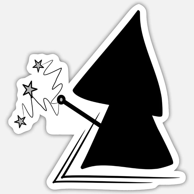 Zauberer - Sticker Größe S (10 x 10 cm) - Mattweiß