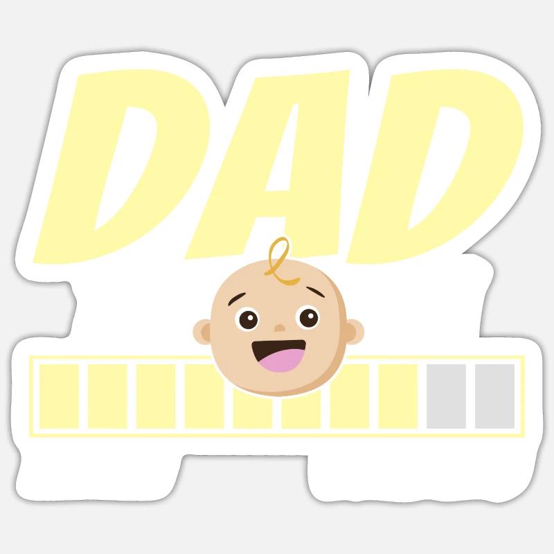 Become a Father 2022 Loading Papa Sticker size S (10 x 10 cm)