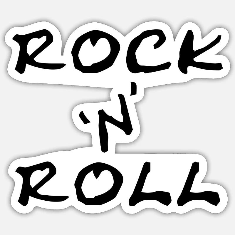 Rock 'n' Roll Sticker taille S (10 x 10 cm)