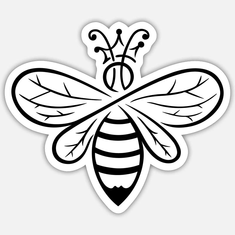 Bee Queen Bee Queen Sticker size S (10 x 10 cm)