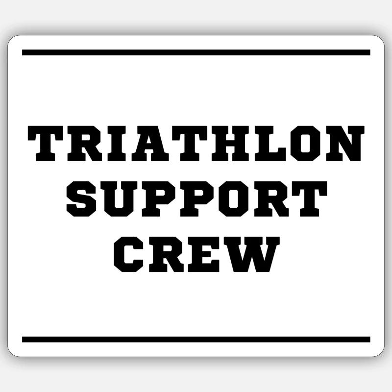 Triathlon Support Crew - Sticker size S (10 x 10 cm) - white matte