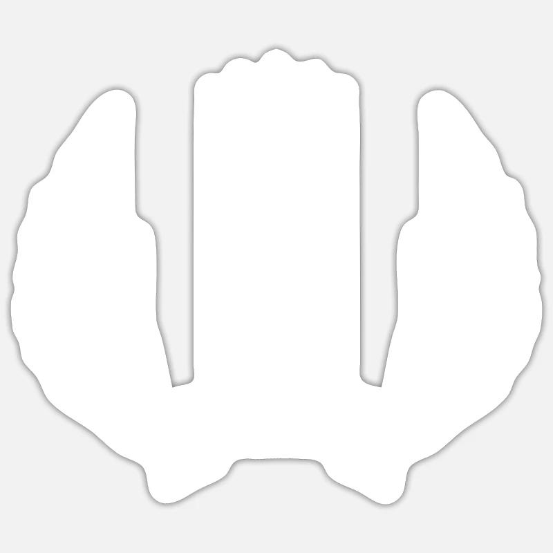 6 Number crown - Sticker size S (10 x 10 cm) - white matte