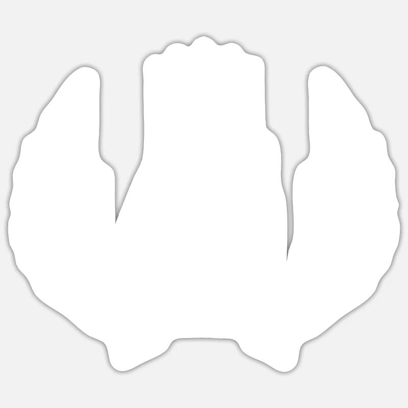 45 Number crown - Sticker size S (10 x 10 cm) - white matte