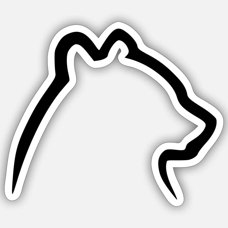Bär 1 - Sticker Größe S (10 x 10 cm) - Mattweiß