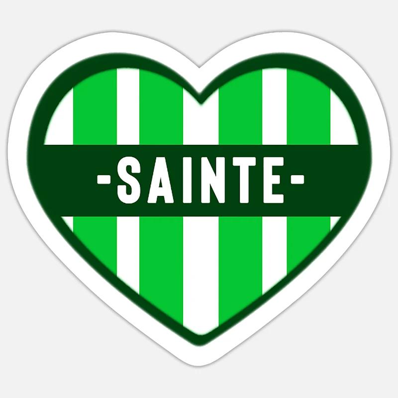 Heiliger Etienne - Sticker Größe S (10 x 10 cm) - Mattweiß