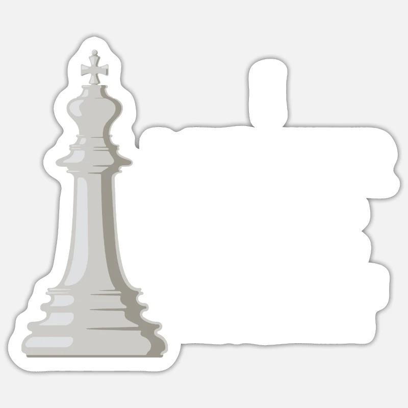 Ich verliere nie, ich gewinne oder ich lerne Schach Sticker Größe S (10 x 10 cm)
