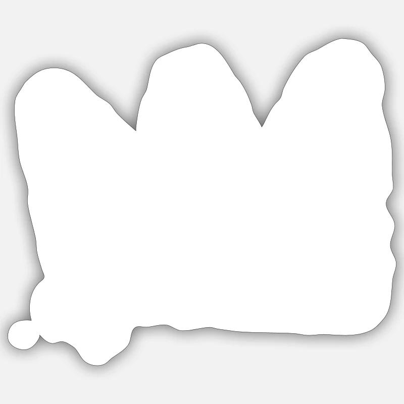 Krone weiß Graffiti Sticker Größe S (10 x 10 cm)