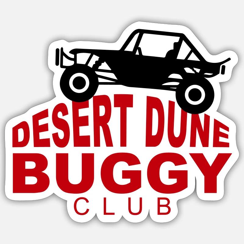 Wüstendüne Buggy - Sticker Größe S (10 x 10 cm) - Mattweiß
