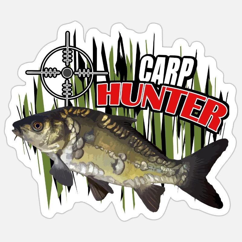 Carp hunter Sticker size S (10 x 10 cm)
