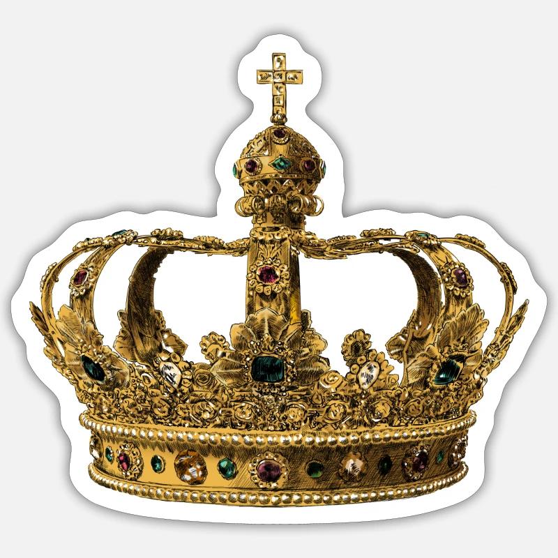 Crown - Sticker taille S (10 x 10 cm) - blanc mat