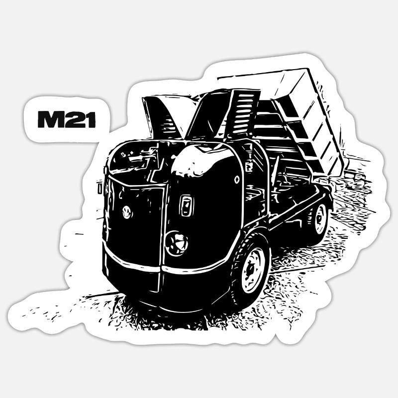 Multicar M21 - Sticker size S (10 x 10 cm) - white matte