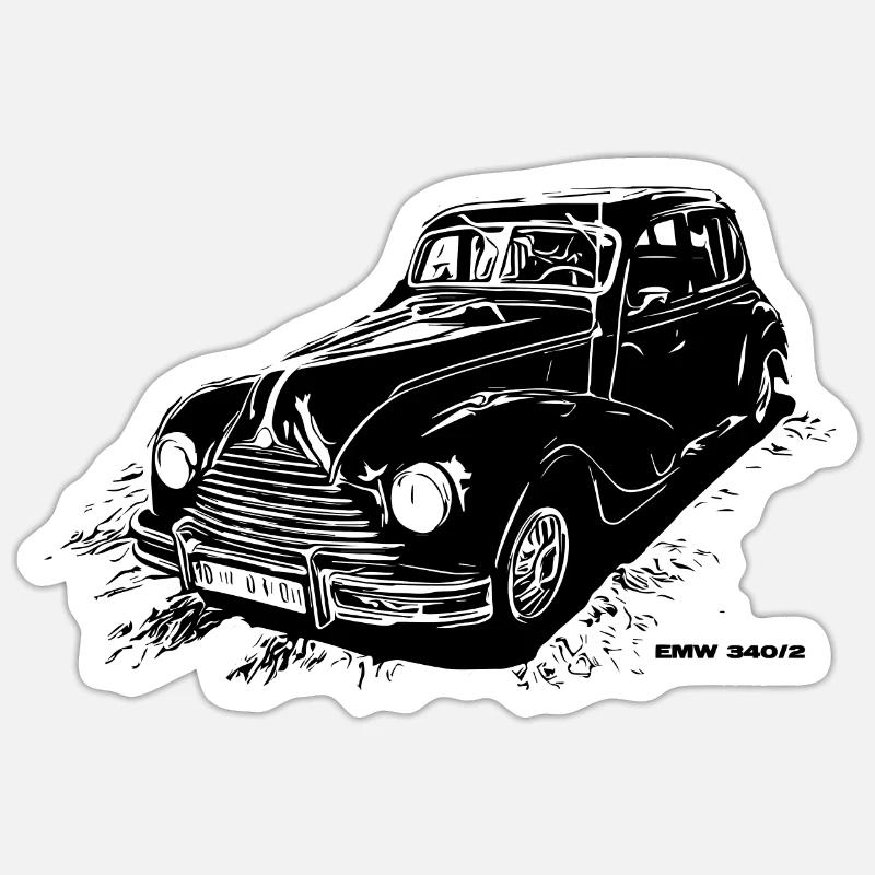 EMW 340-2 - Sticker Größe S (10 x 10 cm) - Mattweiß