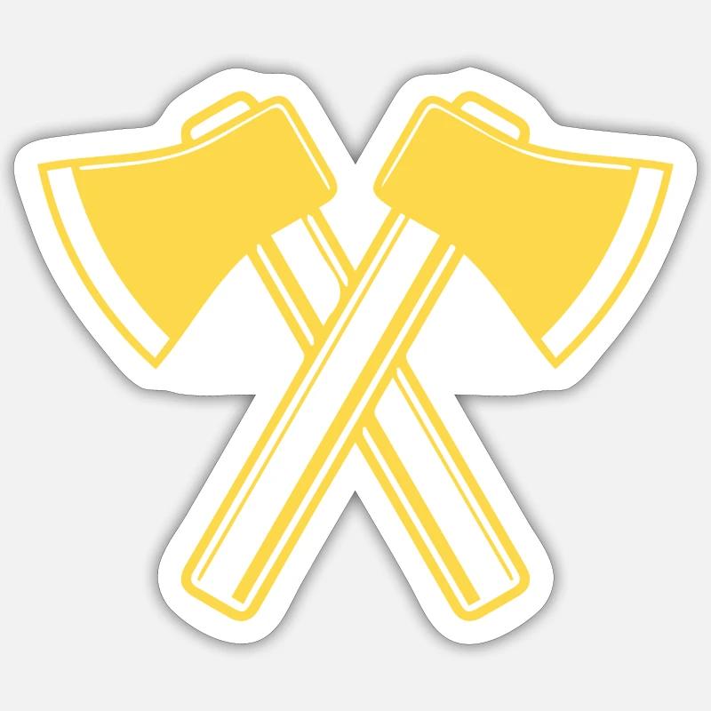 Axe Axes Lumberjack Forester Sticker size S (10 x 10 cm)