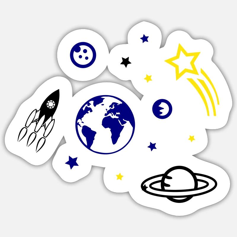 universum - Sticker Größe S (10 x 10 cm) - Mattweiß