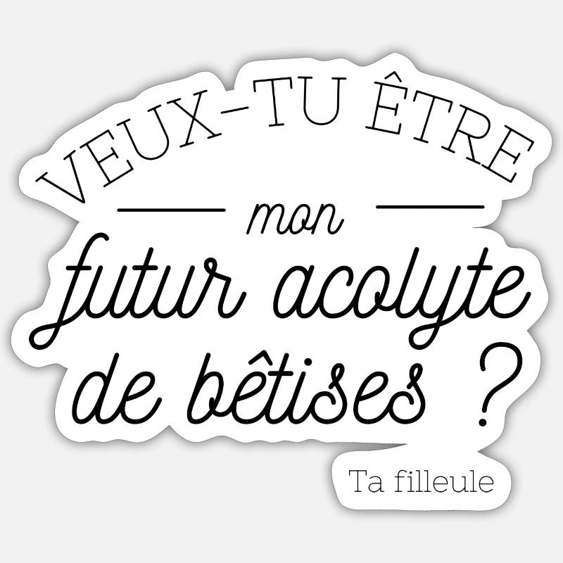 demande pour devenir parrain Sticker taille S (10 x 10 cm)